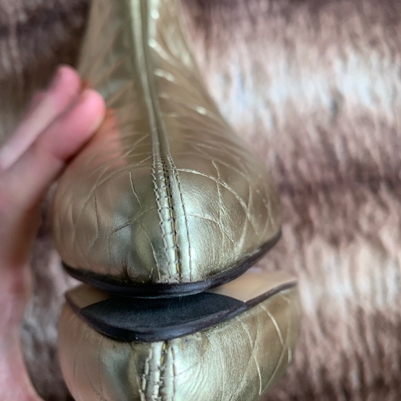 Max Mara Salice Ankle Boots Gold Croc - Picture 6 of 10
